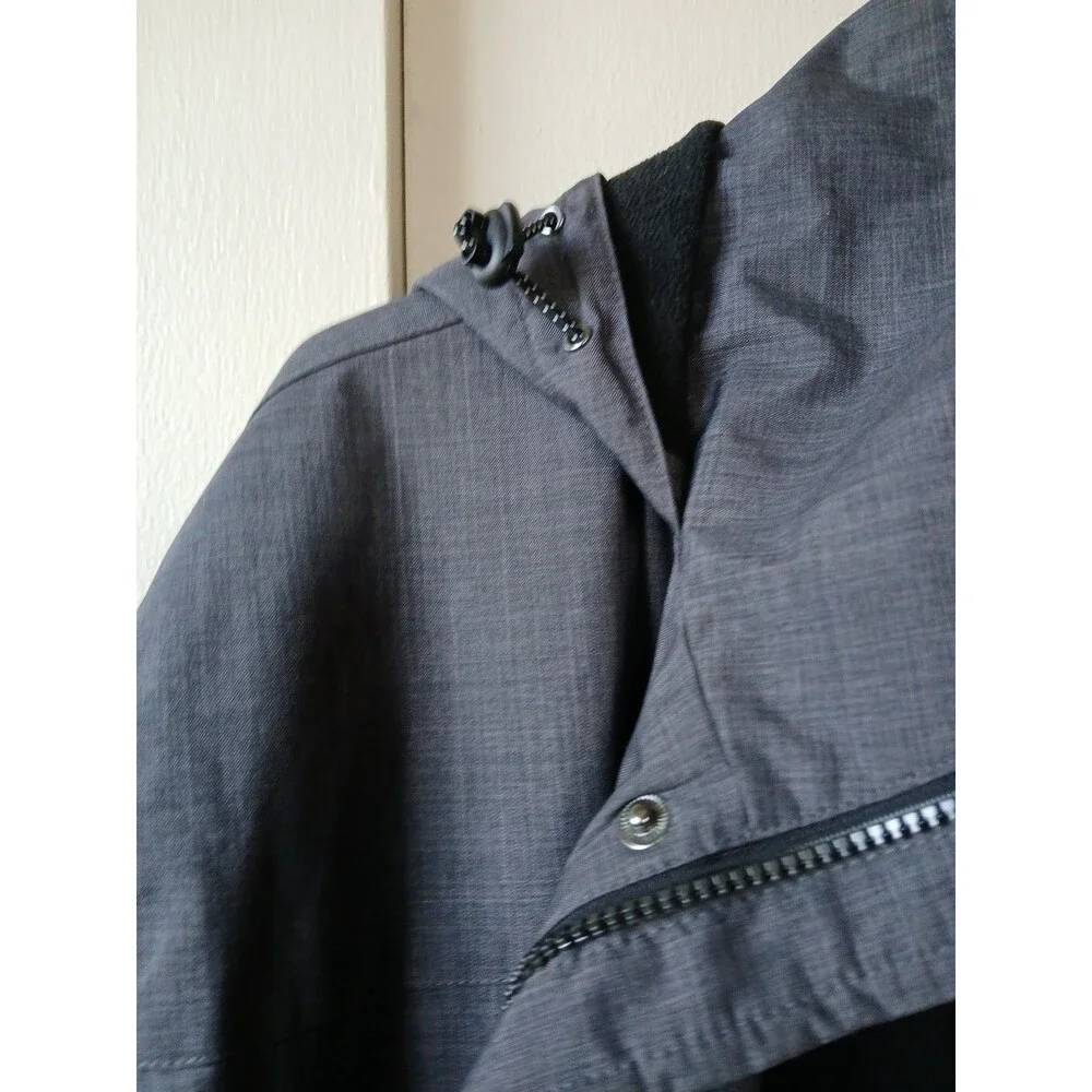 Swisstech Mens Grey/Black Hooded Winter Coat/Jacket M(38-40) GENTLY USED
